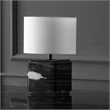Safavieh Zahra Marble and Iron Table Lamp in Black / White