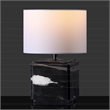 Safavieh Zahra Marble and Iron Table Lamp in Black / White