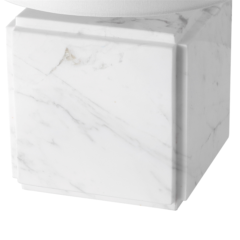 Safavieh Zahra Marble and Iron Table Lamp in White