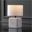 Safavieh Zahra Marble and Iron Table Lamp in White