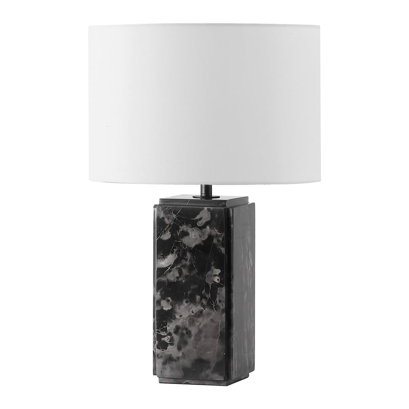 Safavieh Zahra Marble and Iron Tall Table Lamp in Black / White
