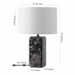 Safavieh Zahra Marble and Iron Tall Table Lamp in Black / White