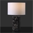Safavieh Zahra Marble and Iron Tall Table Lamp in Black / White
