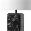 Safavieh Zahra Marble and Iron Tall Table Lamp in Black / White