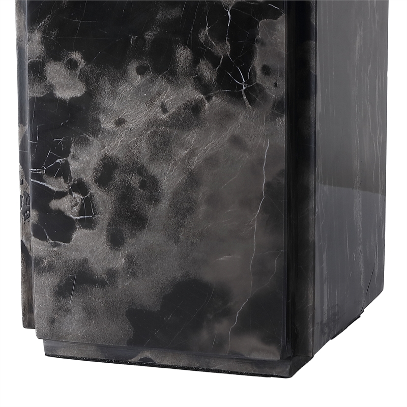 Safavieh Zahra Marble and Iron Tall Table Lamp in Black / White