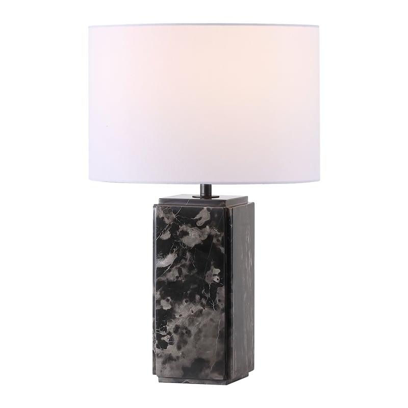 Safavieh Zahra Marble and Iron Tall Table Lamp in Black / White