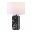 Safavieh Zahra Marble and Iron Tall Table Lamp in Black / White
