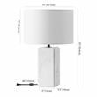 Safavieh Zahra Marble and Iron Tall Table Lamp in White