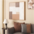 Safavieh Neutral Location Wood Framed Mixed Media Art in Brown/Off White