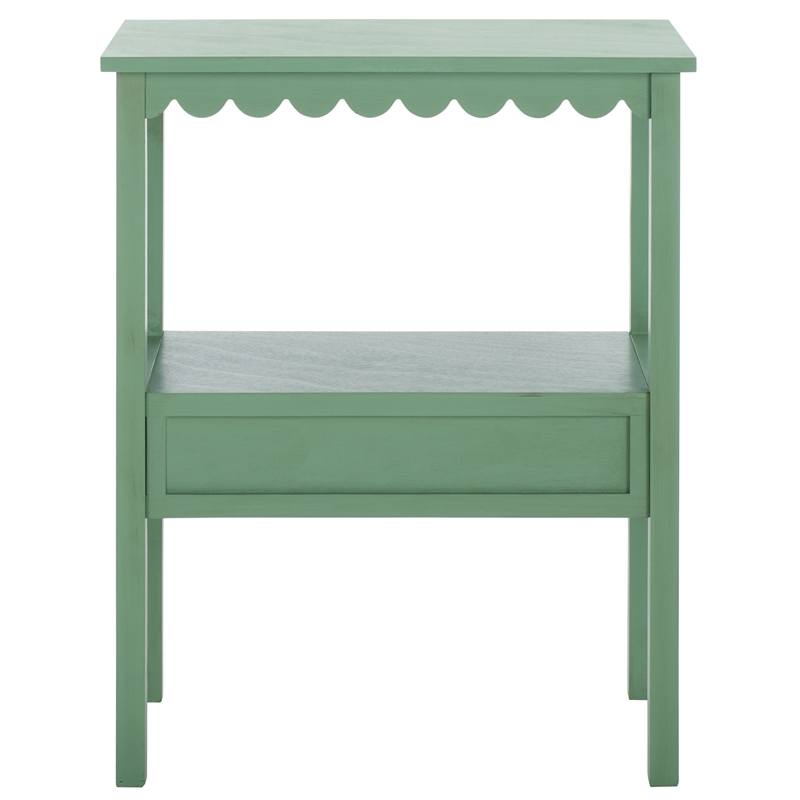 Safavieh Haven Wood Low Drawer Accent Table in Sage