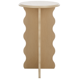Safavieh Lilith Wavy Wood Accent Table in Natural