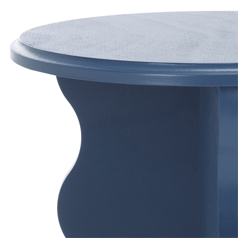 Safavieh Lilith Wavy Wood Accent Table in Blue