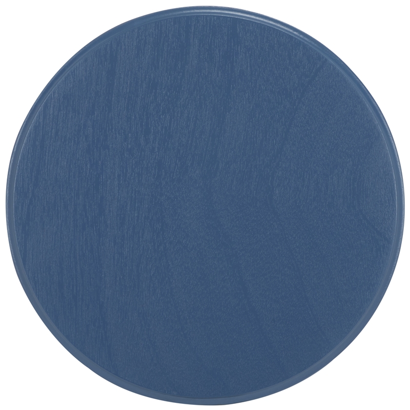 Safavieh Lilith Wavy Wood Accent Table in Blue