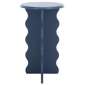 Safavieh Lilith Wavy Wood Accent Table in Blue