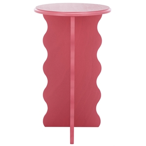 Safavieh Lilith Wavy Wood Accent Table in Rose