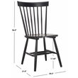 Safavieh Parker Wood Spindle Dining Chair (Set Of 2) in Matte Black