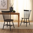 Safavieh Parker Wood Spindle Dining Chair (Set Of 2) in Matte Black