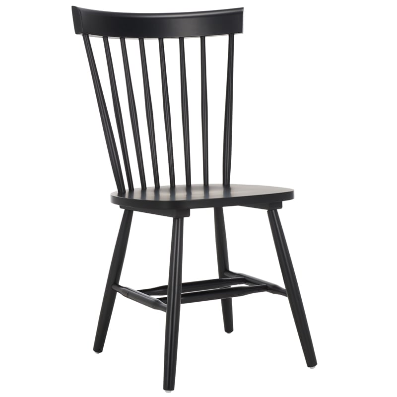 Safavieh Parker Wood Spindle Dining Chair (Set Of 2) in Matte Black