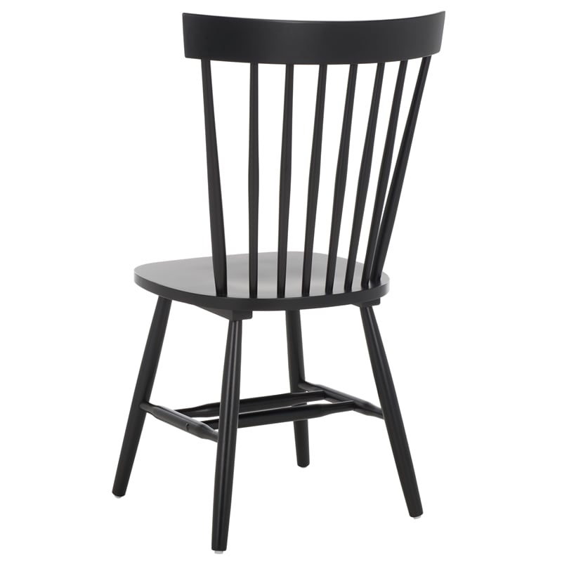 Safavieh Parker Wood Spindle Dining Chair (Set Of 2) in Matte Black