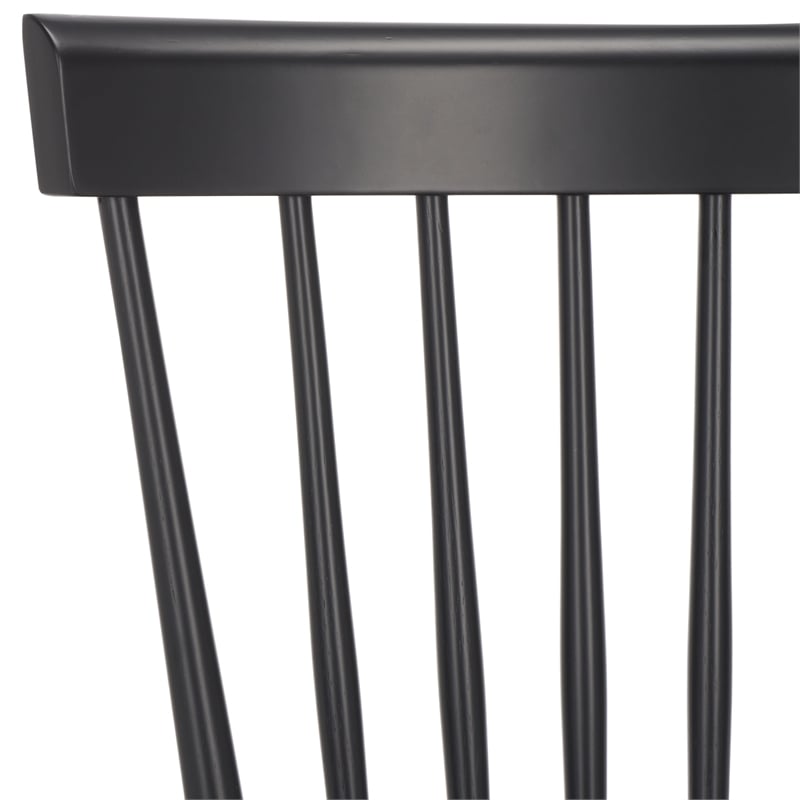 Safavieh Parker Wood Spindle Dining Chair (Set Of 2) in Matte Black