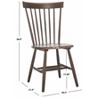 Safavieh Parker Wood Spindle Dining Chair (Set Of 2) in Dark Walnut