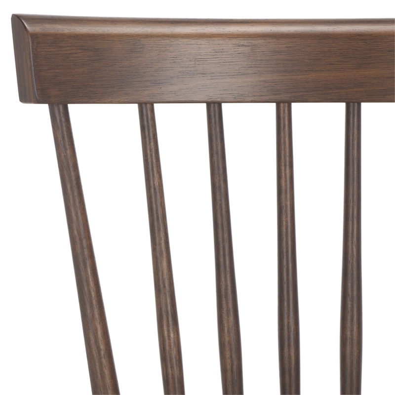 Safavieh Parker Wood Spindle Dining Chair (Set Of 2) in Dark Walnut