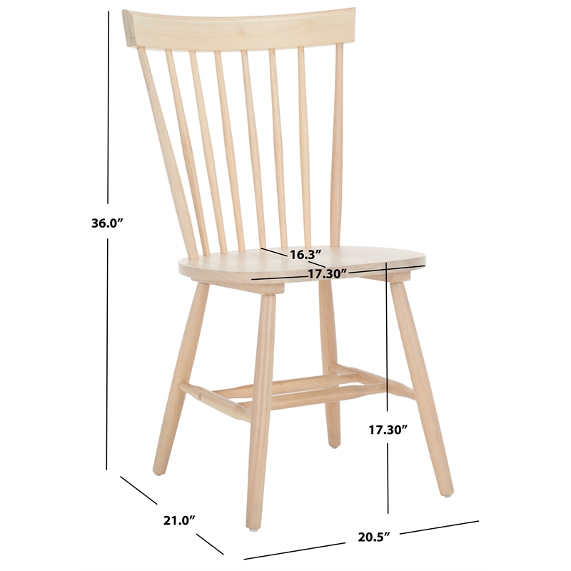 Safavieh Parker Wood Spindle Dining Chair (Set Of 2) in White