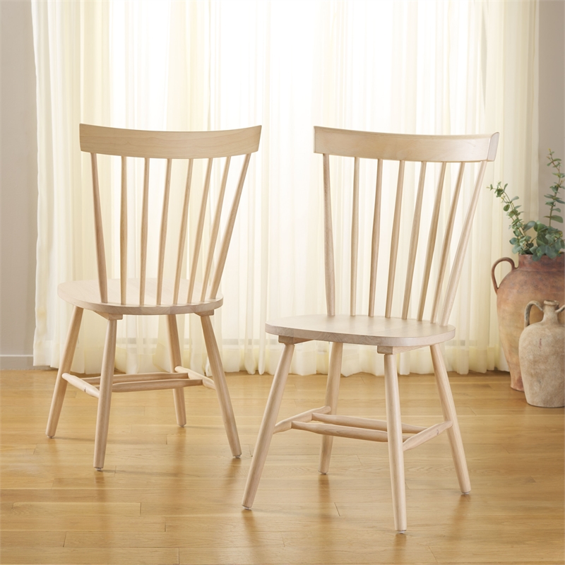 Safavieh Parker Wood Spindle Dining Chair (Set Of 2) in White