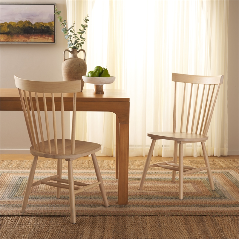 Safavieh Parker Wood Spindle Dining Chair (Set Of 2) in White