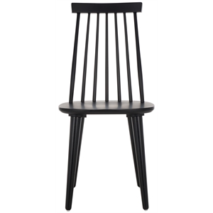 Safavieh Burris Wood Side Chair in Matte Black