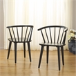 Safavieh Blanchard Wood Side Chair in Matte Black