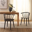 Safavieh Blanchard Wood Side Chair in Matte Black