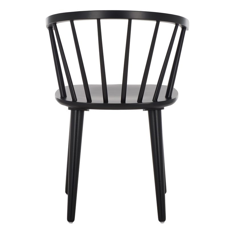 Safavieh Blanchard Wood Side Chair in Matte Black