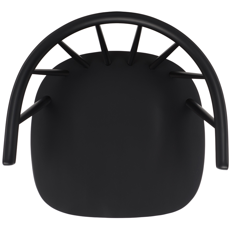 Safavieh Blanchard Wood Side Chair in Matte Black