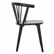 Safavieh Blanchard Wood Side Chair in Matte Black