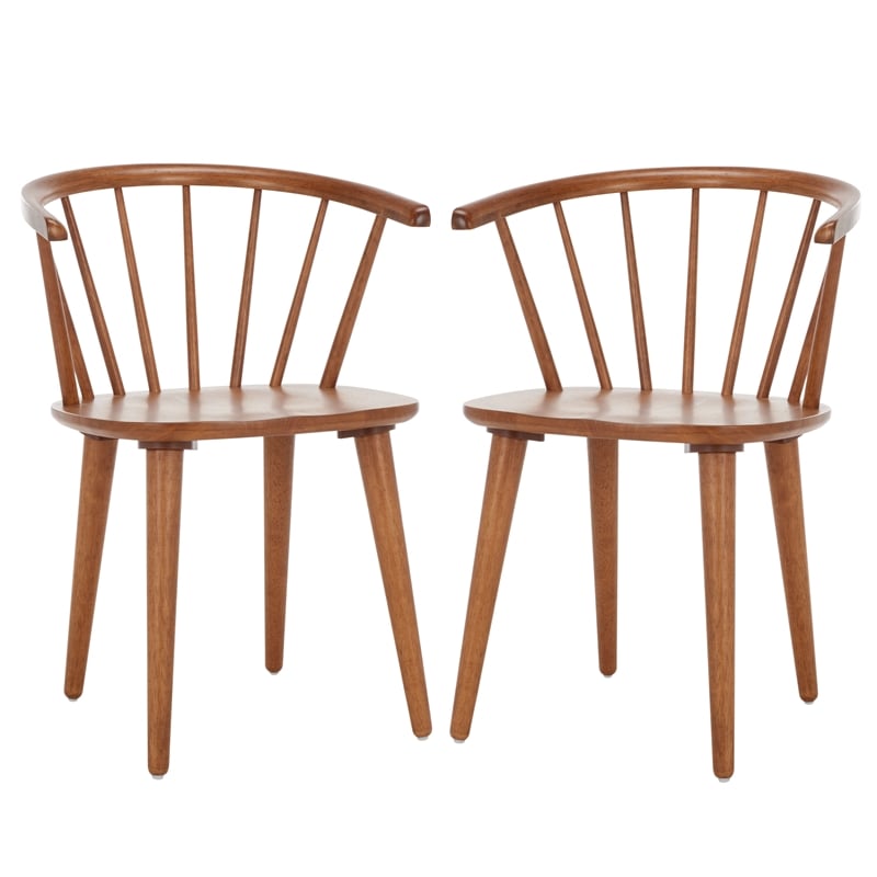 Safavieh Blanchard Wood Side Chair in Amber