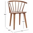 Safavieh Blanchard Wood Side Chair in Amber