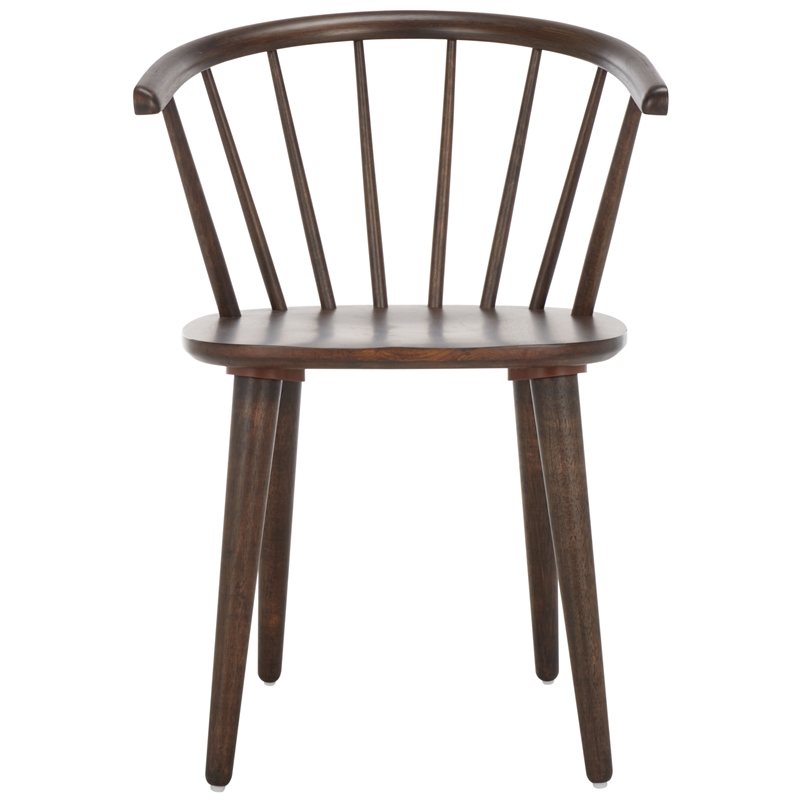 Safavieh Blanchard Wood Side Chair in Dark Walnut