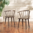 Safavieh Blanchard Wood Side Chair in Dark Walnut