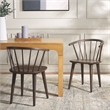 Safavieh Blanchard Wood Side Chair in Dark Walnut