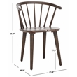 Safavieh Blanchard Wood Side Chair in Dark Walnut