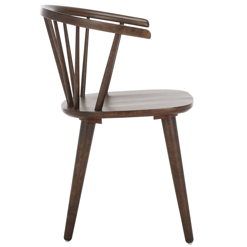 Safavieh Blanchard Wood Side Chair in Dark Walnut