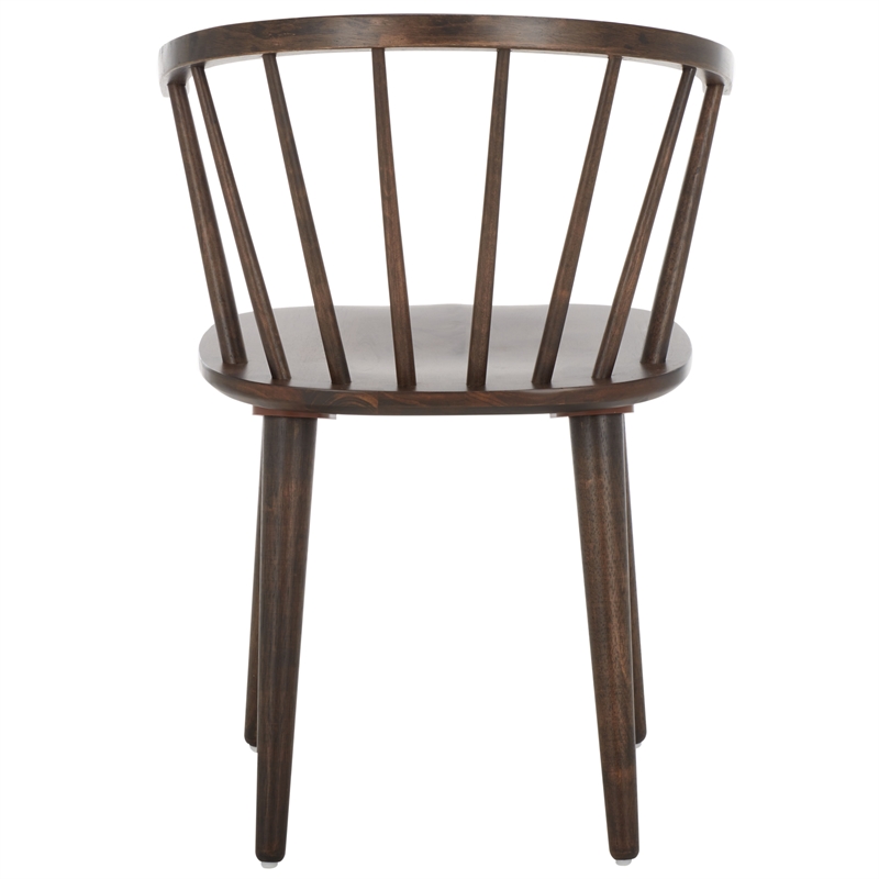 Safavieh Blanchard Wood Side Chair in Dark Walnut