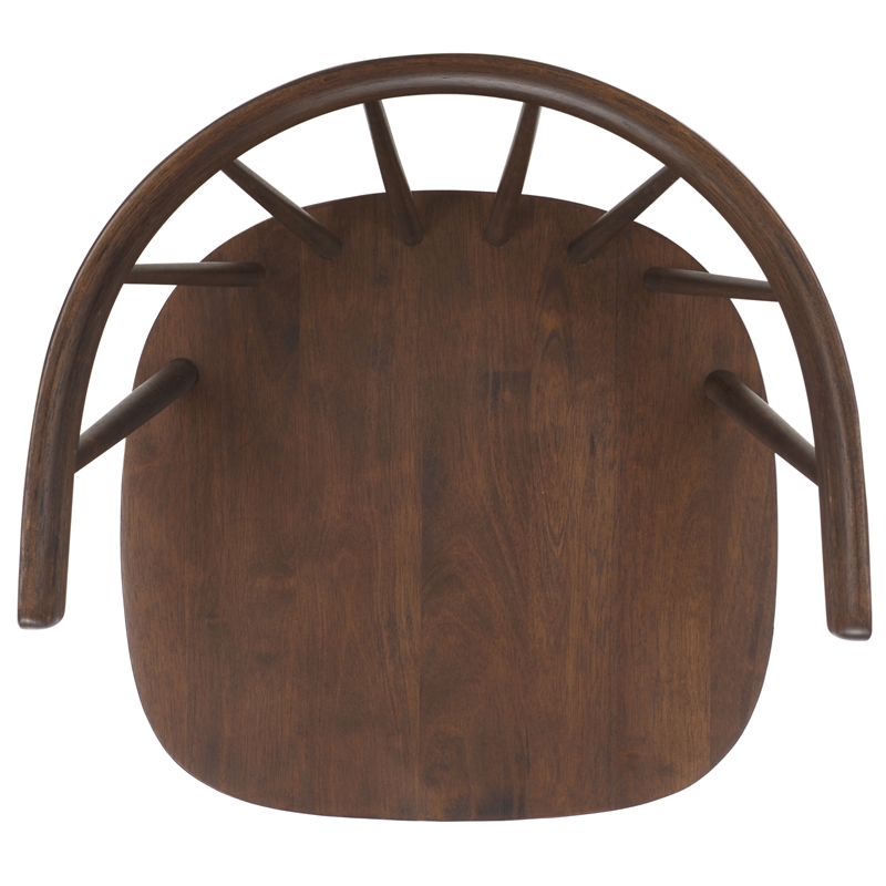 Safavieh Blanchard Wood Side Chair in Dark Walnut