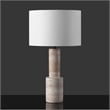Safavieh Tywin Travertine and Iron Table Lamp in White