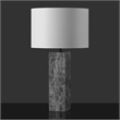 Safavieh Poloma Square Marble and Iron Table Lamp in Gray / White