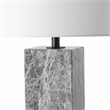 Safavieh Poloma Square Marble and Iron Table Lamp in Gray / White