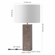 Safavieh Feliciano Travertine and Iron Table Lamp in Brown / White