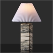 Safavieh Mackenzie Square Marble and Iron Table Lamp in Cream / White