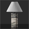 Safavieh Mackenzie Square Marble and Iron Table Lamp in Cream / White